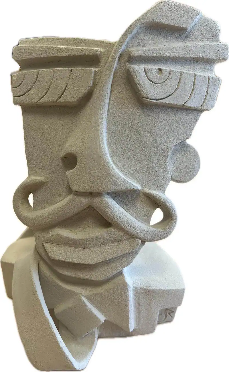 Sans titre, sculpture en céramique (grès) de Christel Art, 30 cm