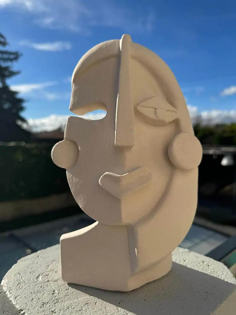 Sans titre, sculpture en céramique (grès) de Christel Art, 27 cm