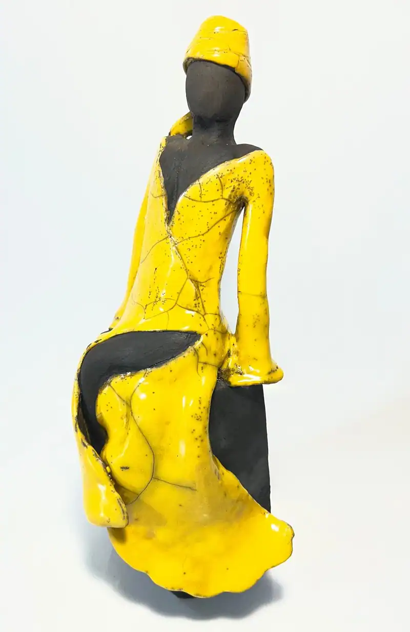 Sans titre, sculpture en céramique (grès) de Christel Art